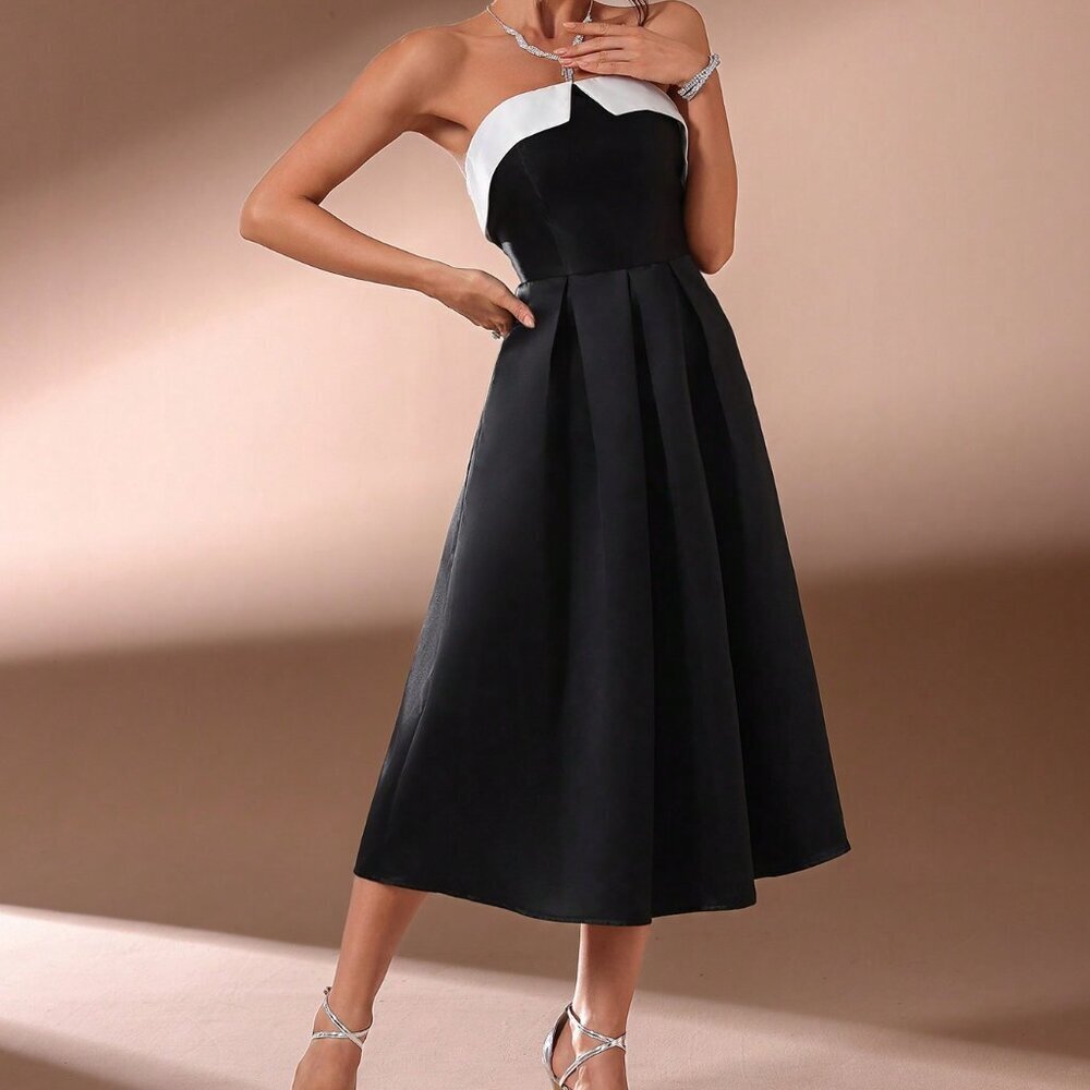 Black Elegant Women's Heavy Duty Ball Gown - Picture 4 of 7